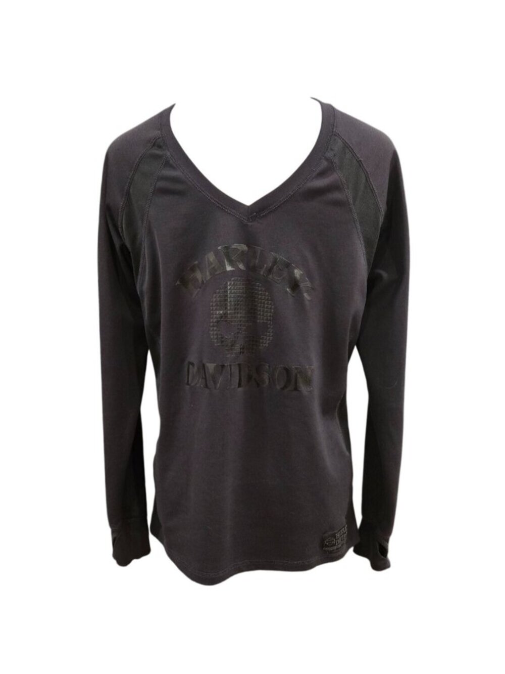 Harley-Davidson South Valley Sandy UT Willie G Skull V-Neck Long Sleeve - XL